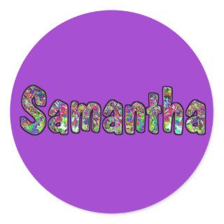 Samantha Classic Round Sticker