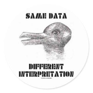 Same Data Different Interpretation (Duck Rabbit) Classic Round Sticker