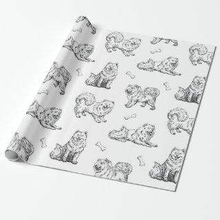 Samoyed dogs pattern