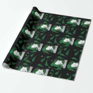 Samoyed in a Garden; Gift-Wrap