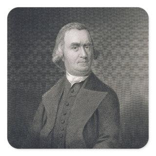 Samuel Adams, engraved by G.F. Storm (fl.c.1834) a Square Sticker
