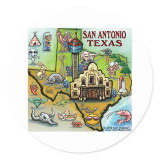 San Antonio TX Classic Round Sticker