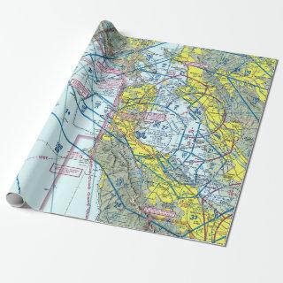 San Francisco Aeronautical Chart Gift Wrap