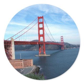 San Francisco Bay Bridge Classic Round Sticker