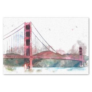 San Francisco, CA - Golden Gate Bridge Tissue Paper