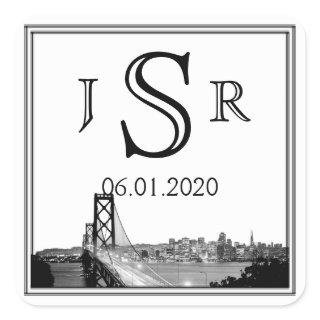 San Francisco Destination Wedding Monogram Sticker