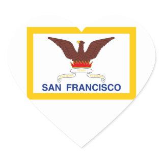 San Francisco Flag Heart Sticker