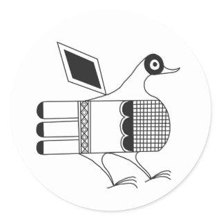 San Idelfonso Pueblo Bird Classic Round Sticker