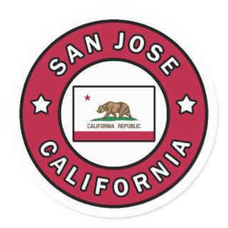 San Jose California Classic Round Sticker