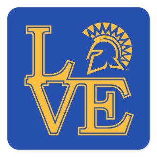 San Jose State Love Square Sticker