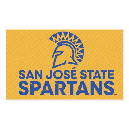 San Jose State Spartans Carbon Fiber Pattern Rectangular Sticker