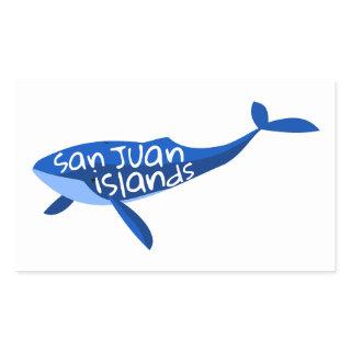 San Juan Islands Whale Rectangular Sticker