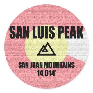 San Luis Peak Classic Round Sticker