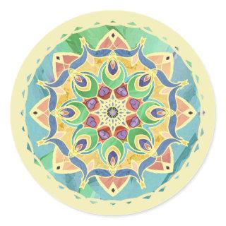 Sand and Silk Peace Pastel Mandala Sticker