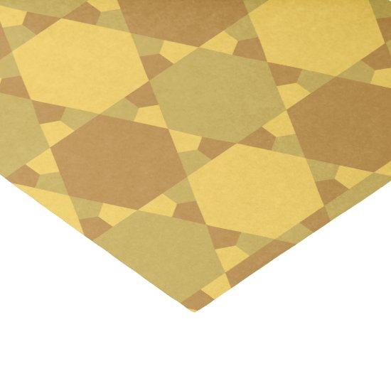 Sand Brown Star Optical Illusion Pattern Tissue Paper