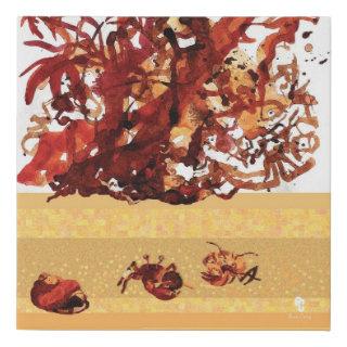 Sand crabs Faux Wrapped Canvas Print