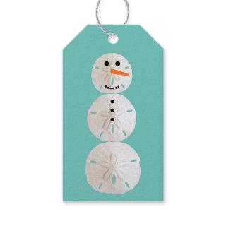 Sand Dollar Snowman Gift Tags