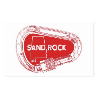 Sand Rock Alabama Rock Climbing Carabiner Rectangular Sticker