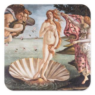 Sandro Botticelli - Birth of Venus Square Sticker