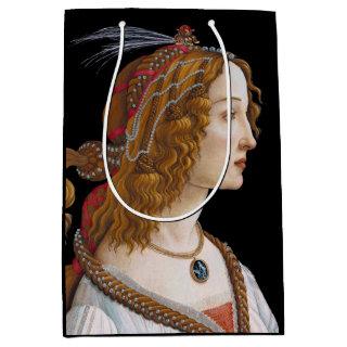 Sandro Botticelli - Portrait of Simonetta Vespucci Medium Gift Bag