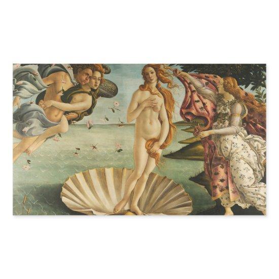 Sandro Botticelli - The Birth of Venus Rectangular Sticker
