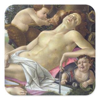 Sandro Botticelli - Venus and Mars, right side Square Sticker