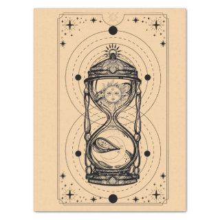 Sands of time sun moon hourglass tarot card craft tissue paper
