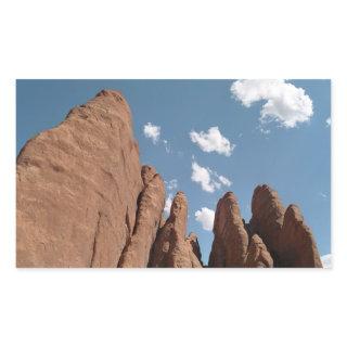 Sandstone Fins Utah Desert Photo Rectangular Sticker