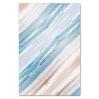 Sandy Beach Ocean Waves Abstract Watercolor  Tissue Paper