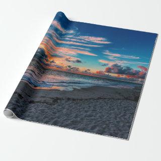 Sandy Beach Tropical Ocean Sunset