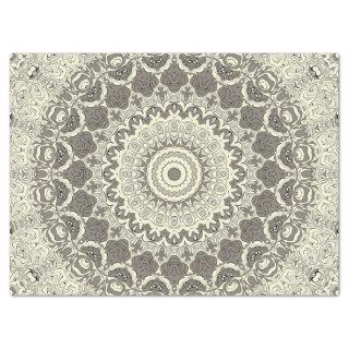 Sandy Beige Boho Beach Mandala Pattern Tissue Paper