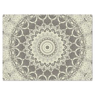 Sandy Beige Boho Beach Mandala Pattern Tissue Paper