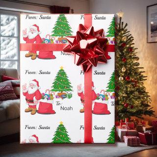 Santa Add Child's NAME Classic Christmas Theme