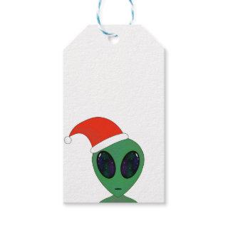Santa alien gift tags