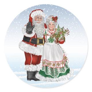 Santa and Mrs. Claus Sticker