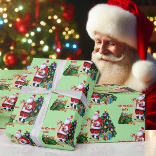 Santa Checking His List Personalize Child's Name W
