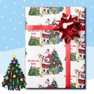 Santa Checking His List Personalize Child's Name