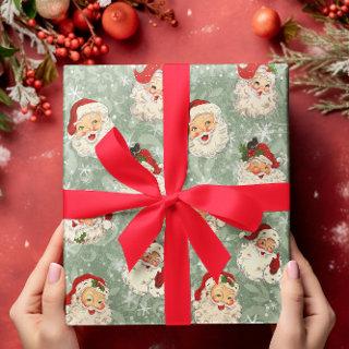 Santa Christmas Decoupage Vintage Damask