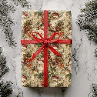 Santa Christmas Decoupage Vintage Victorian
