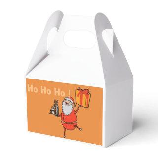 Santa Claus and a Rat Holding a Present Favor Boxes