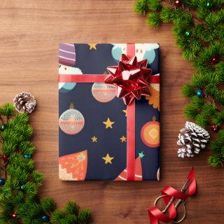 Santa Claus Christmas Decorations Retro Pattern