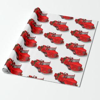 Santa Claus Driving A Fire Engine