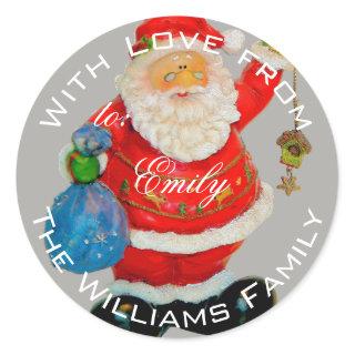 Santa Claus Funny Cute Father Christmas Gift Tag