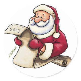 Santa Claus' List - Better Be Good Classic Round Sticker