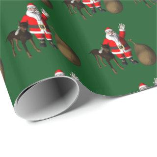 Santa Claus With Doberman Pinscher