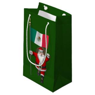Santa Claus With Ensign Of Mexico Small Gift Bag