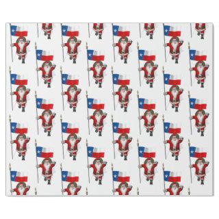 Santa Claus With Flag Of Texas