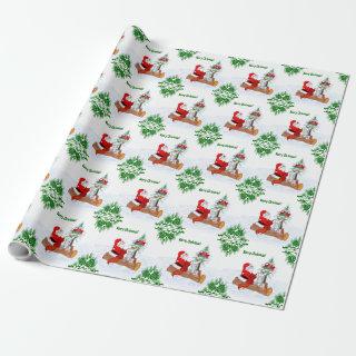 Santa Claus with Rabbit Fox and Squirrel