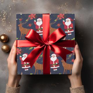 Santa Claus with Rudolph Custom Christmas Festive