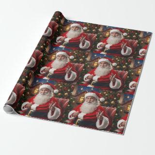 Santa Clause smiling and waving